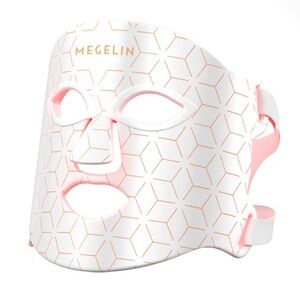 Megelin White & Pink LED Face Mask — Advanced Light Therapy for Women